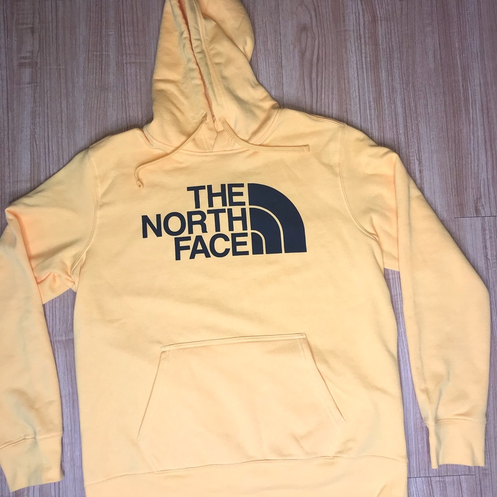 The North Face Yellow Hoodie Pull Over Jacket L